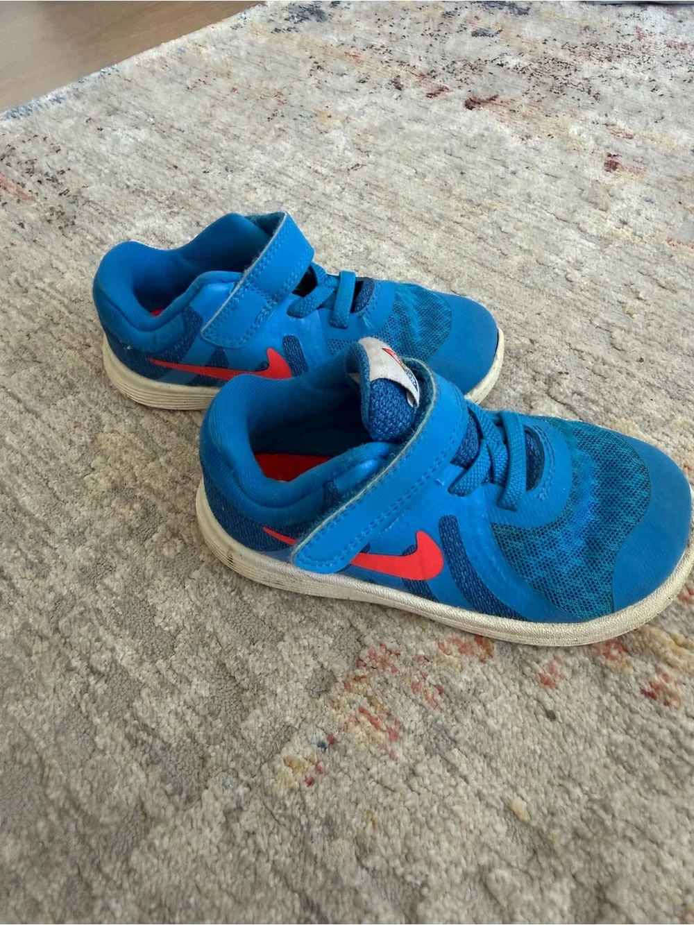 Nike Toddler Blue Velcro Sneakers Size 8C